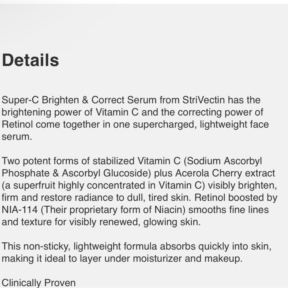 StriVectin
Super-C Retinol Vitamin C Serum. 15ml - Picture 7 of 7
